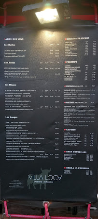 Restaurant La Villa loca à Gérardmer - menu / carte