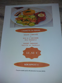 Restaurant indien Restaurant indien à (antigone) LE TAJ MAHAL à Montpellier (la carte)