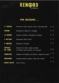 Menu / carte de RenOro Pizzeria à Prato