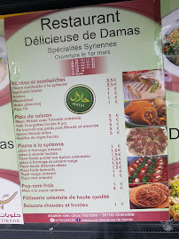 Les Délicieux de damas Grenoble à Grenoble menu