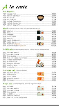 Okynaya à La Courneuve menu