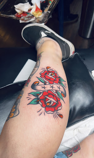 Explore pisces sign tattoo ideas, creative tattoo ideas in Johnson City, available at Gold Cross Tattoo Co.