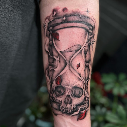 Explore checkered flag tattoo ideas, creative tattoo ideas in Wappingers Falls, available at Graceland Tattoo