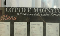 Cotto e magnato à Rome menu