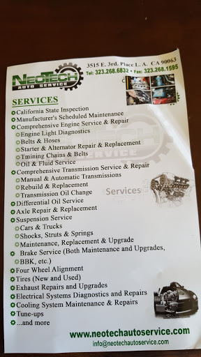 Auto Repair Shop «Neotech auto Service», reviews and photos, 3515 E 3rd Pl, Los Angeles, CA 90063, USA