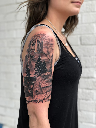 Explore rat fink tattoo ideas, creative tattoo ideas in Kingsford, available at Deft Tattoo Studio