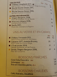 Chez Françoise à Paris menu