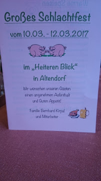 Gasthaus Heiterer Blick à Sebnitz menu