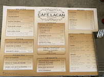 Menu / carte de Café Lacan à Antibes