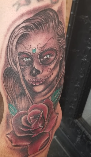 Explore 2 names tattoo ideas, creative tattoo ideas in Albuquerque, available at Iron Anchor Tattoo Parlour