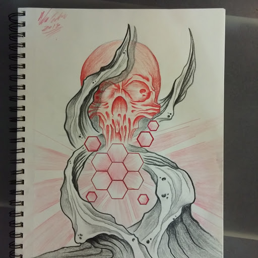 Explore male leg tattoo ideas, creative tattoo ideas in Quincy, available at Threshold Of Pain Tattoo Shop