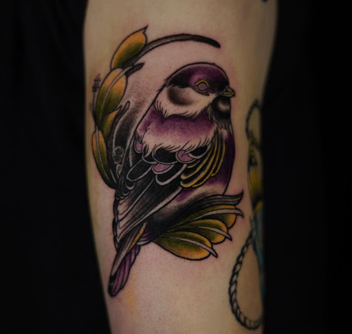 Explore pansy tattoo ideas, creative tattoo ideas in Manchester, available at Sacred Heart Tattoos