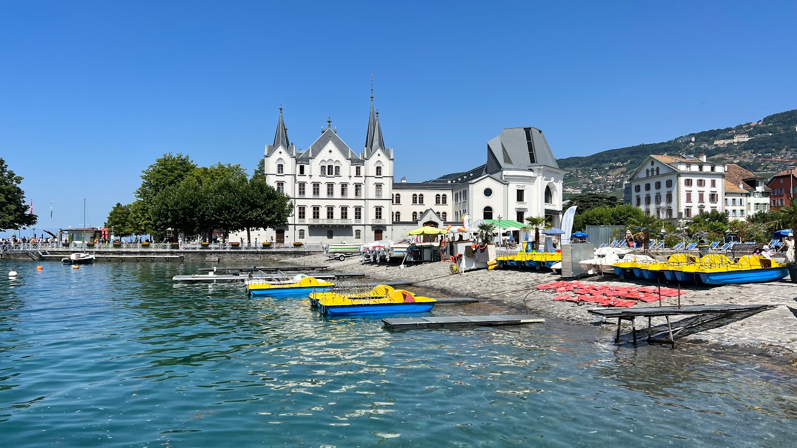 Photo of Vevey Plage with concrete cover surface