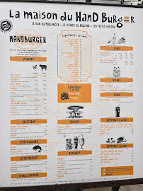 Menu du Burger Bar – La Maison du Handburger à Aix-en-Provence