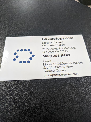 Computer Repair Service «Go2laptops Shop & Computer Repair», reviews and photos, 2355 McKee Rd #20B, San Jose, CA 95116, USA