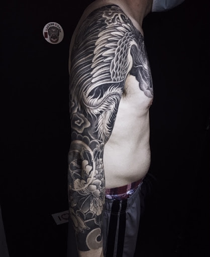 Explore australian shepherd tattoo ideas, creative tattoo ideas in Chicago, available at TATTOO UNION CHICAGO