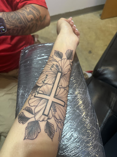 Explore nature sleeve tattoo ideas, creative tattoo ideas in Charlottesville, available at Tatted Souls LLC