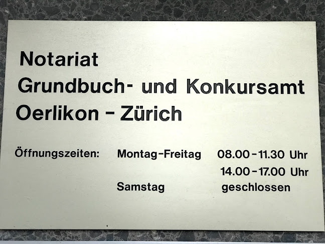 Notariat, Grundbuch- und Konkursamt Oerlikon-Zürich - Notar