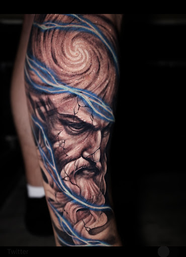 Explore half sleeve men tattoo ideas, creative tattoo ideas in Denville, available at Gypsink Tattoo