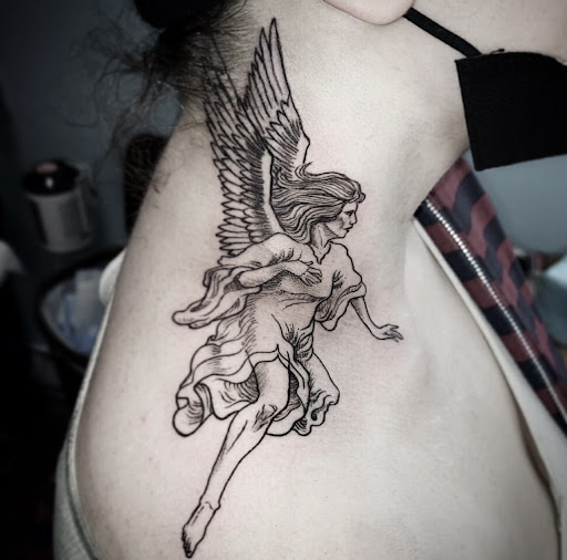 Explore motorbike tattoo ideas, creative tattoo ideas in Buffalo, available at Grey Havens Tattoo