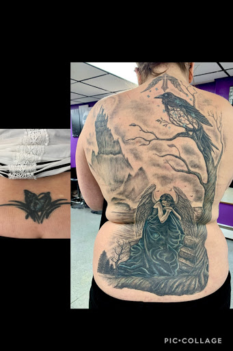 Explore calf tattoo ideas men, creative tattoo ideas in Goshen, available at Lady Luck Studio