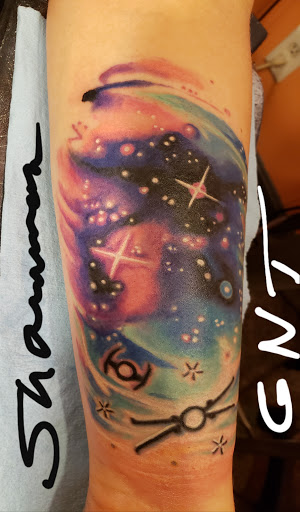 Explore sky tattoo ideas, creative tattoo ideas in Lafayette, available at Gold & Tattoos