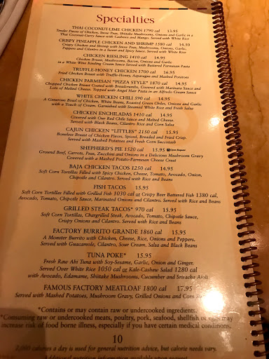 Restaurant «The Cheesecake Factory», reviews and photos, 4200 Conroy Rd, Orlando, FL 32839, USA