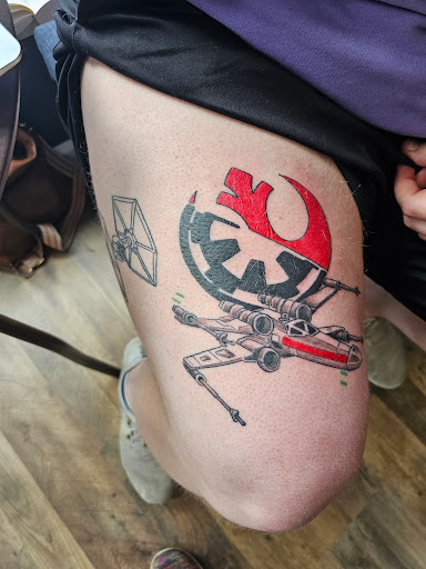 Explore sound wave tattoo ideas, creative tattoo ideas in Morehead, available at Back Alley Tattoos