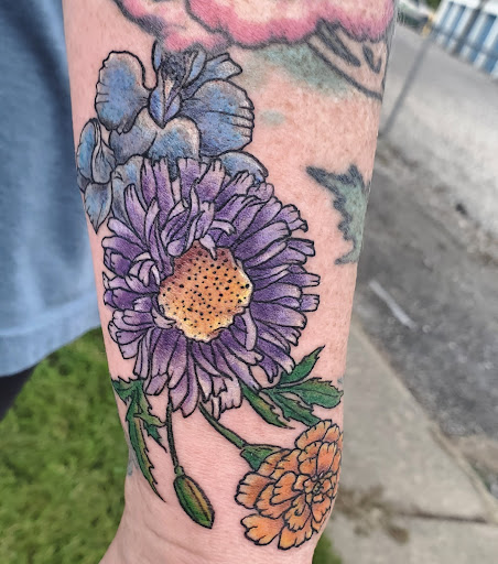 Explore dead rose tattoo ideas, creative tattoo ideas in Shelbyville, available at The Copper Phoenix