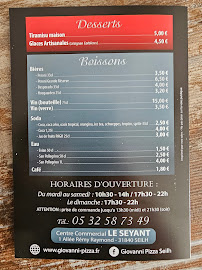 Pizzeria Giovanni Pizza à Seilh - menu / carte