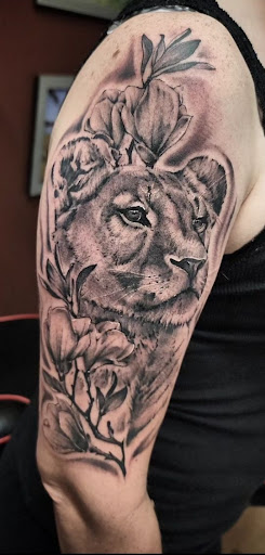 Explore lady and the tramp tattoo ideas, creative tattoo ideas in Cedar Falls, available at The Iron Quill Tattoo Parlor