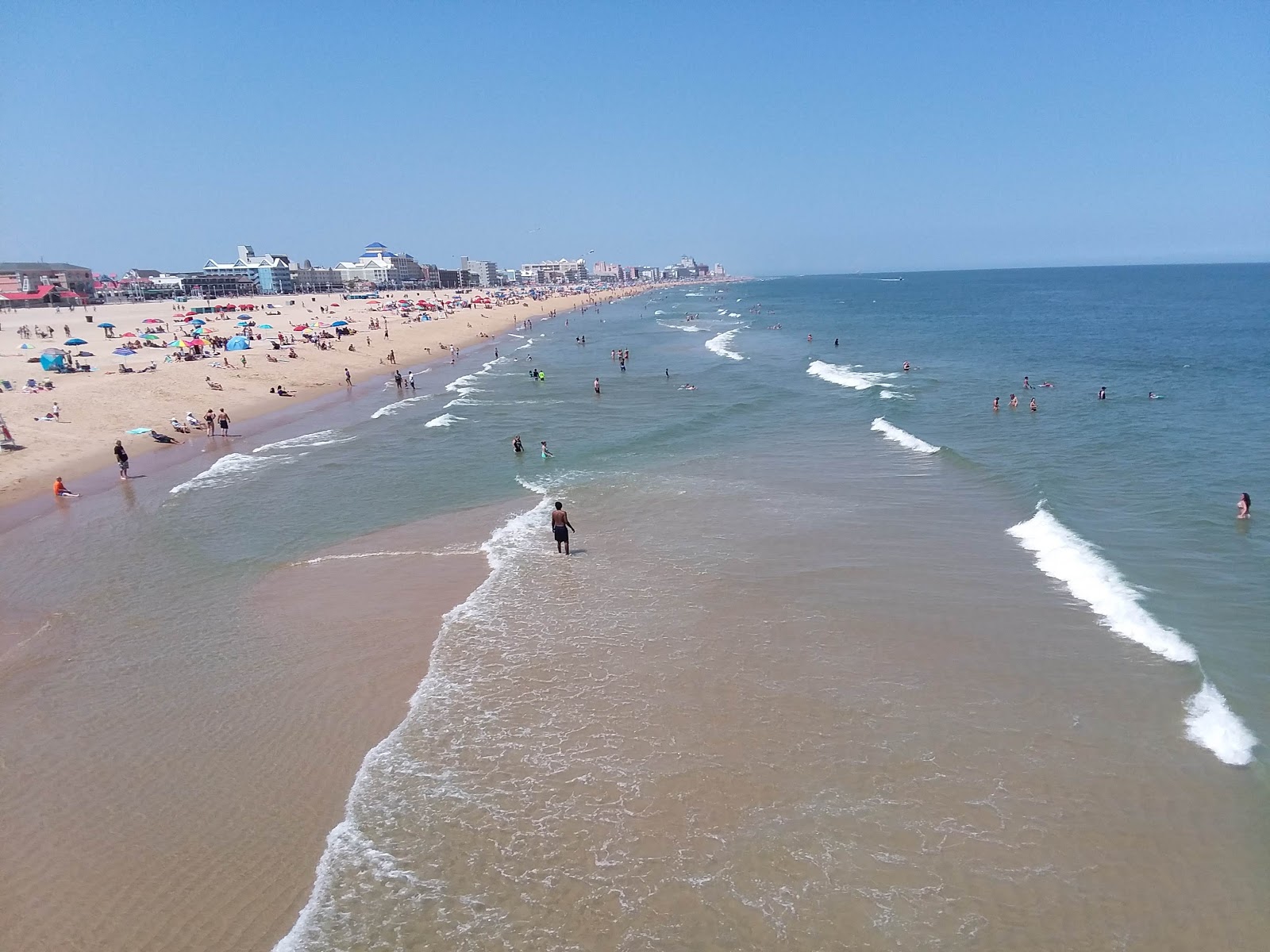 Photo of Ocean City beach with turquoise water surface