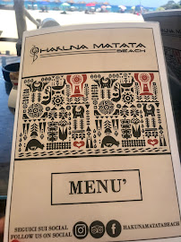 Hakuna Matata Beach à Tortolì menu
