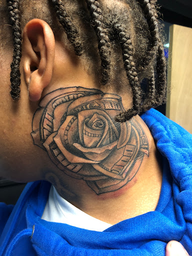 Explore hip thigh tattoo ideas, creative tattoo ideas in Troy, available at All In Tattoo Co.