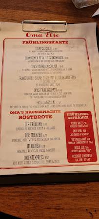 Oma Else à Mainz menu