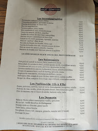 Restaurant L'Avant Comptoir du Marché à Paris (le menu)