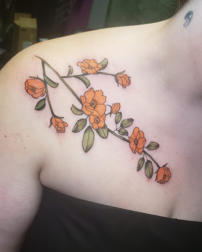 Explore cover up tattoo ideas for upper arm, creative tattoo ideas in Lagrangeville, available at Black Cherry Tattoo Studio NY