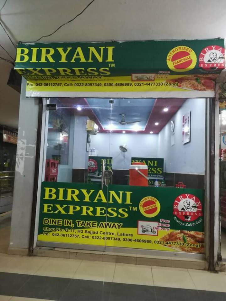 Biryani express h3 sajjad center Johar town Lahore