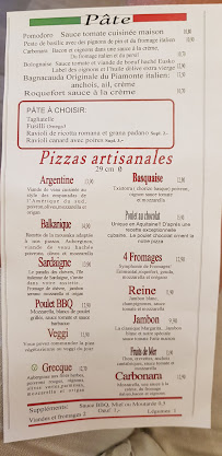 Pizzeria Serino à Hendaye menu