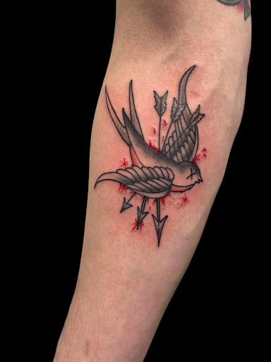 Explore script tattoo ideas for men, creative tattoo ideas in Scranton, available at Black Sheep Tattoo & Piercing Studio