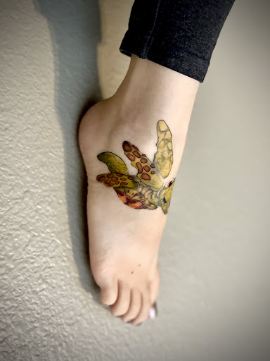Explore rhino tattoo ideas, creative tattoo ideas in Dillon, available at Lacuna Studios