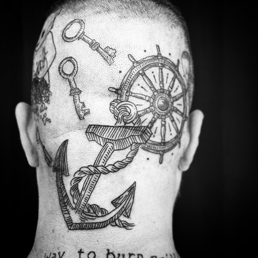 Explore sleeve skull tattoo ideas, creative tattoo ideas in Moab, available at Moab Tattoo