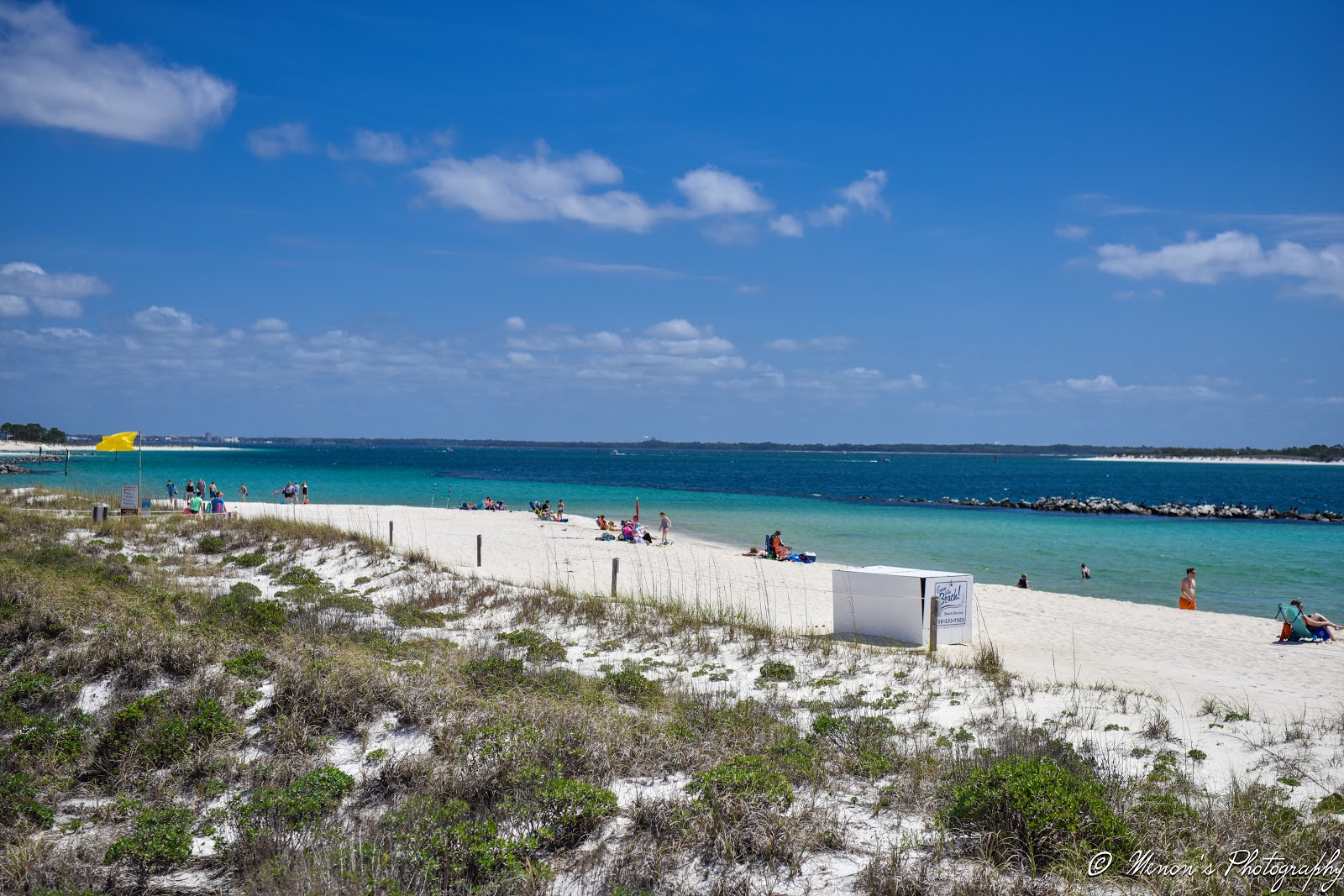 Foto av St. Andrew State Park Pier Beach med vit fin sand yta