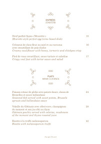Restaurant Le Grand Saint-Michel à Chambord - menu / carte