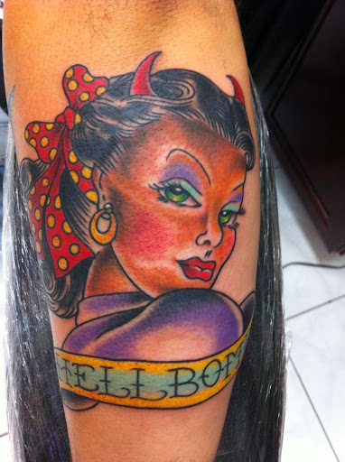 Explore pistol tattoo ideas, creative tattoo ideas in Honolulu, available at Sacred Art Tattoo Waikiki