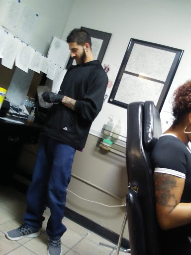 Explore trumpet tattoo ideas, creative tattoo ideas in Alamogordo, available at The Poison Frog Tattoo Studio