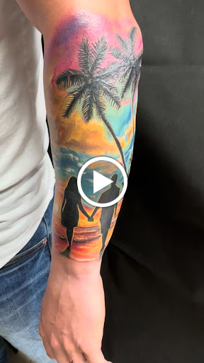 Explore vacation tattoo ideas, creative tattoo ideas in Sarasota, available at SEVEN SINS Tattoo Studio