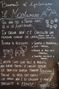 Menu du Agriturismo Il Montanaro à Villa Camera