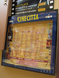 Carte du Restaurant Pizzeria Cinecitta à Sélestat