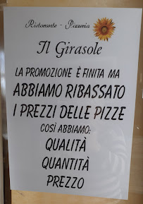 Pizzeria Pizzeria '' Il Girasole'' Di Ivaldi L. à Girasole (le menu)